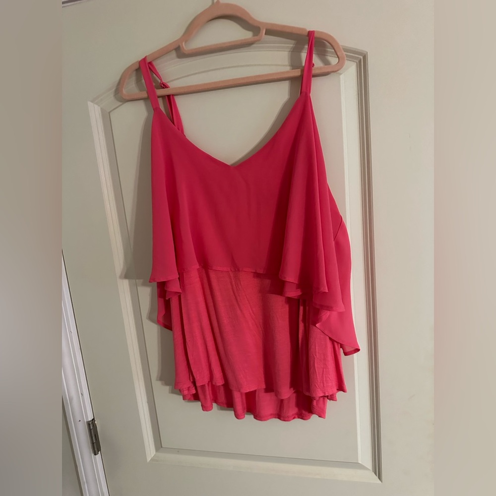 Torrid Vibrant Pink Layered Blouse